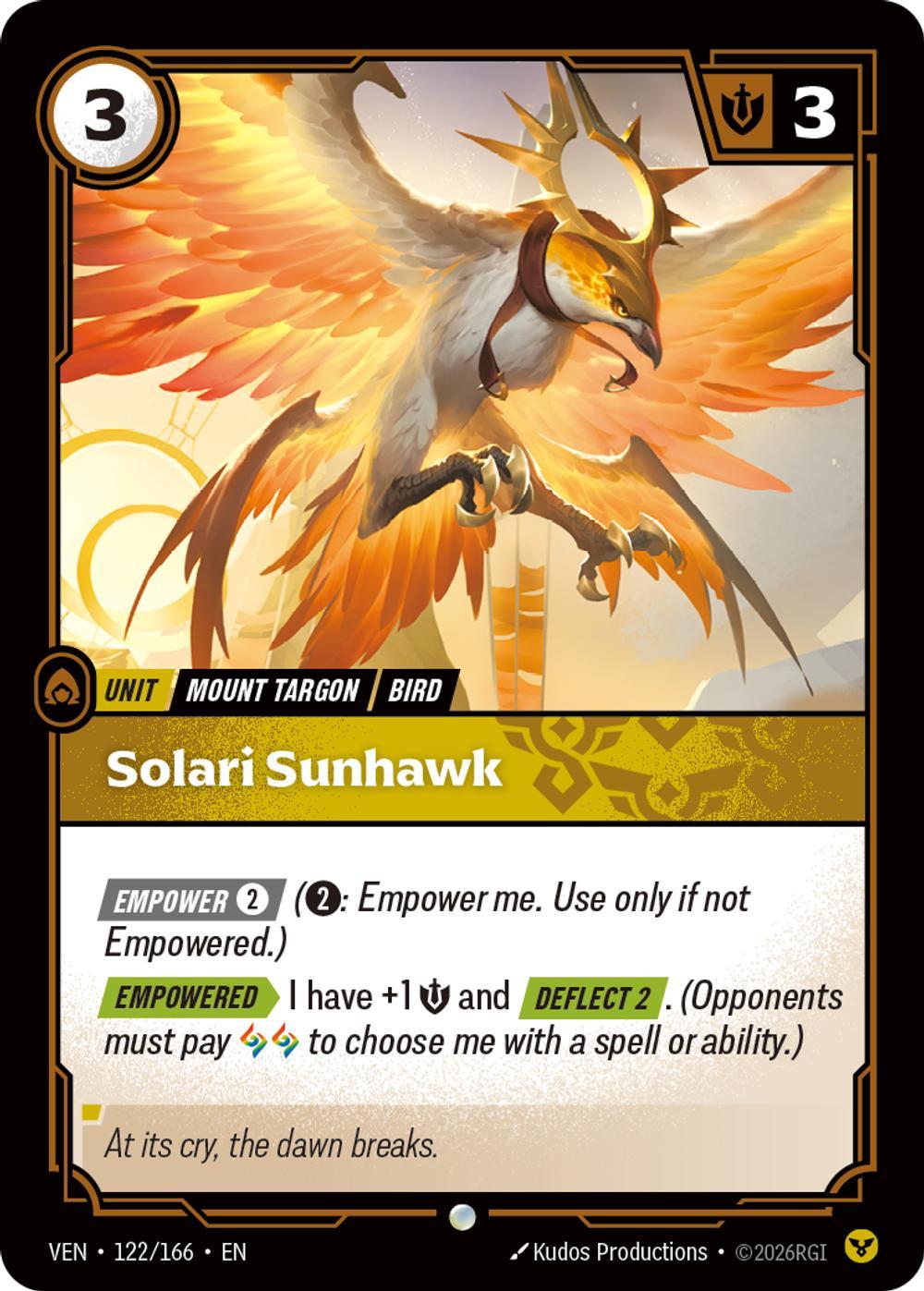 Solari Sunhawk - 122/166 [Vendetta] [Non-Foil]