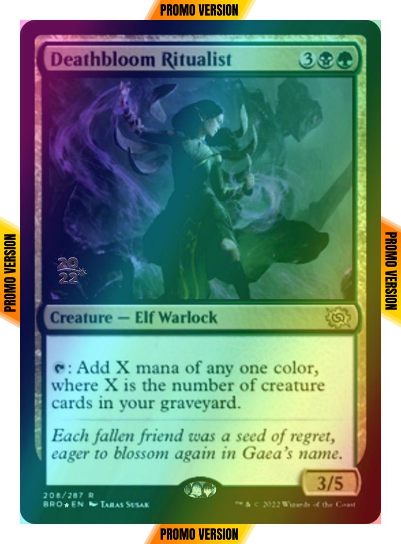 Deathbloom Ritualist [208s] [Prerelease] [The Brothers' War: Promos] [Foil]