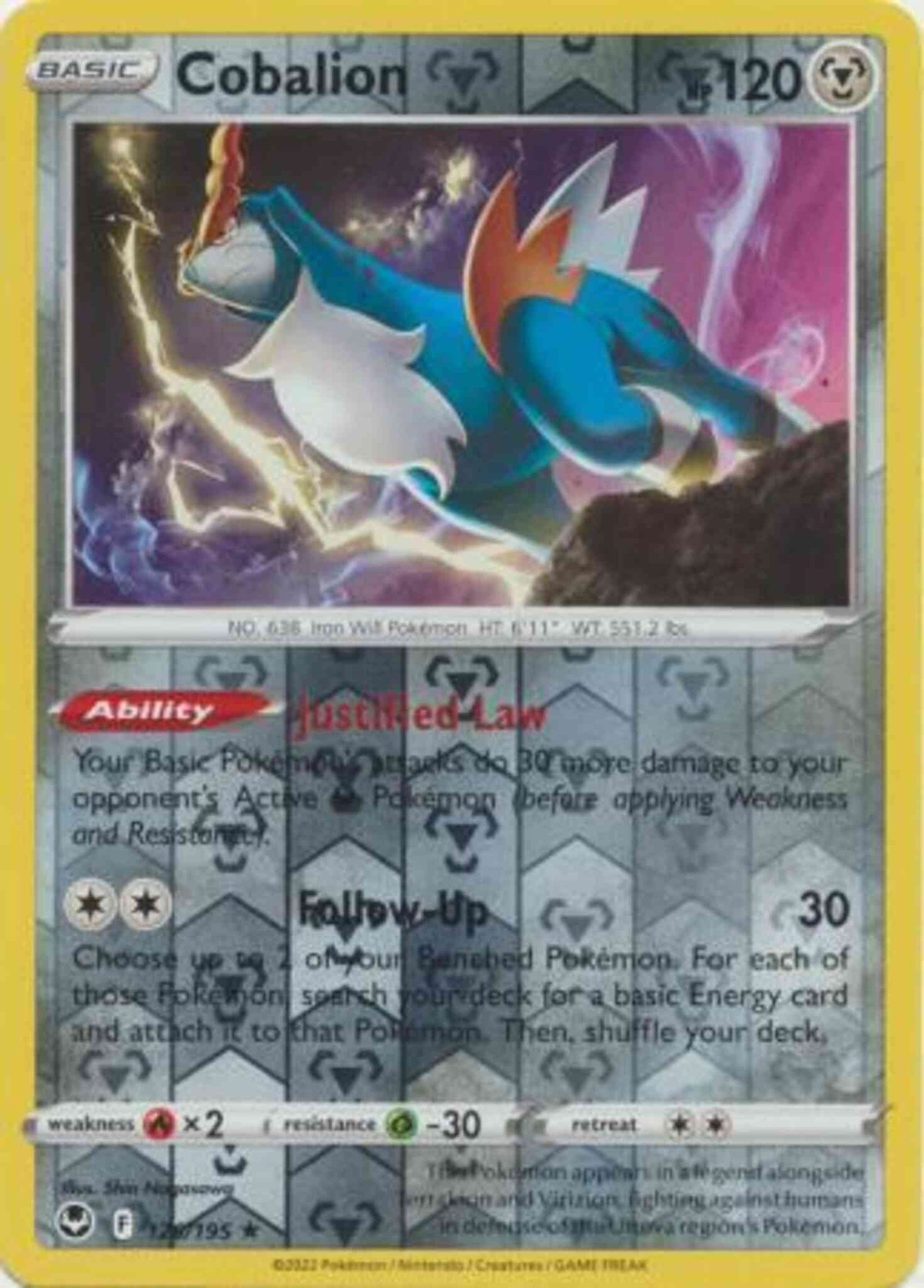 Cobalion - 126/195 - Rare [swsh12-126] [Reverse Holo]