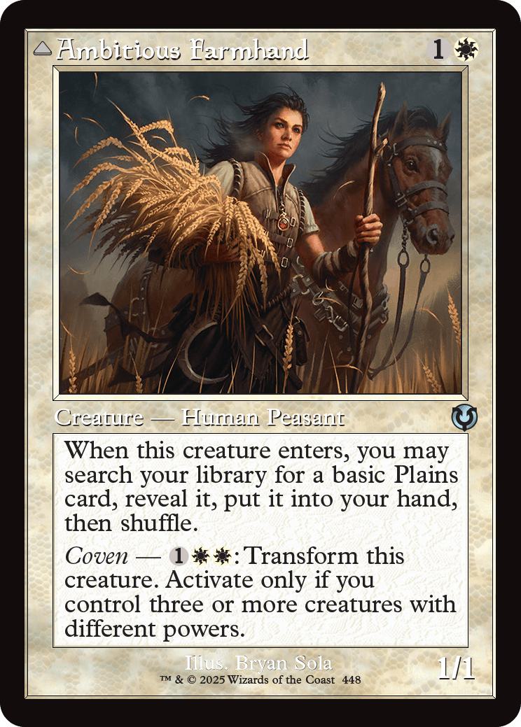 Ambitious Farmhand // Seasoned Cathar [448] [Retro Frame] [Innistrad Remastered] [Non-Foil]