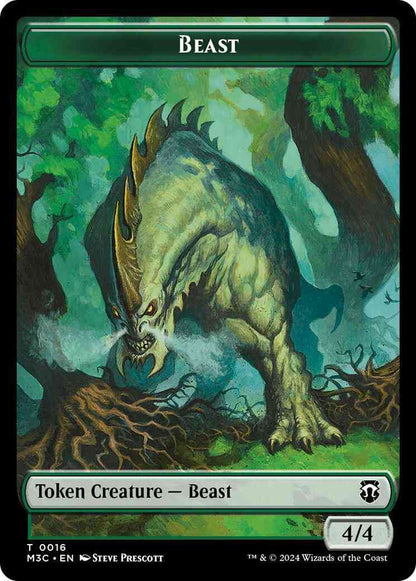 Beast Token (16) // Copy Token (01) [Modern Horizons 3: Commander: Tokens] [Ripple Foil/Non-Foil]