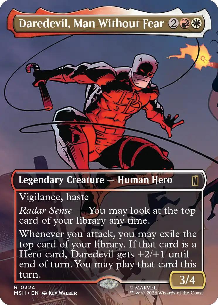 Daredevil, Man Without Fear [324] [Borderless] [Scene Card] [Marvel Super Heroes] [Non-Foil]
