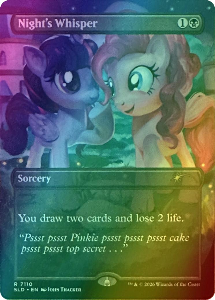 Night's Whisper [7110] [Borderless] [The Lands of Equestria] [Secret Lair Drop] [Foil]