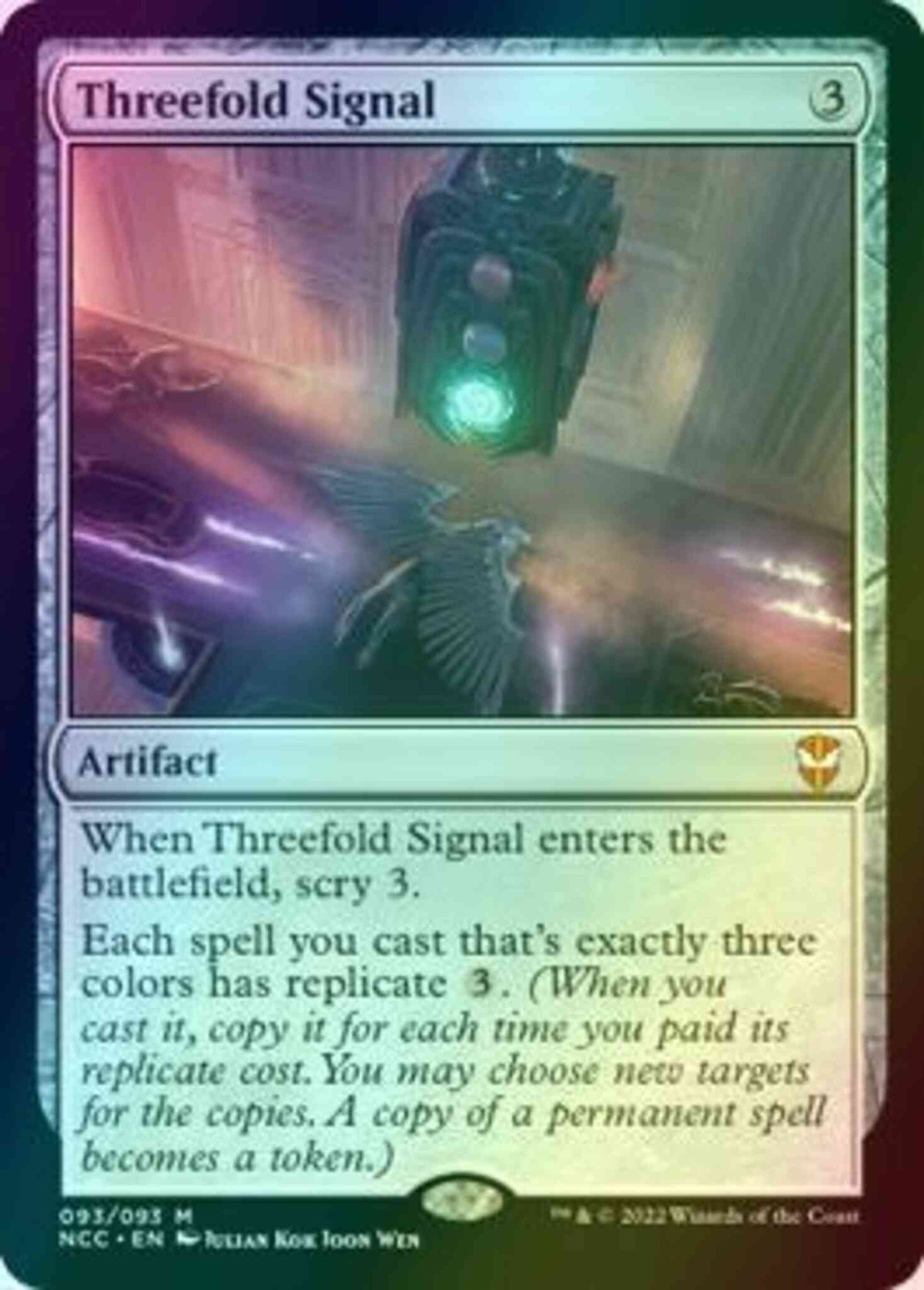 Threefold Signal [93] [Streets of New Capenna: Commander] [Foil]