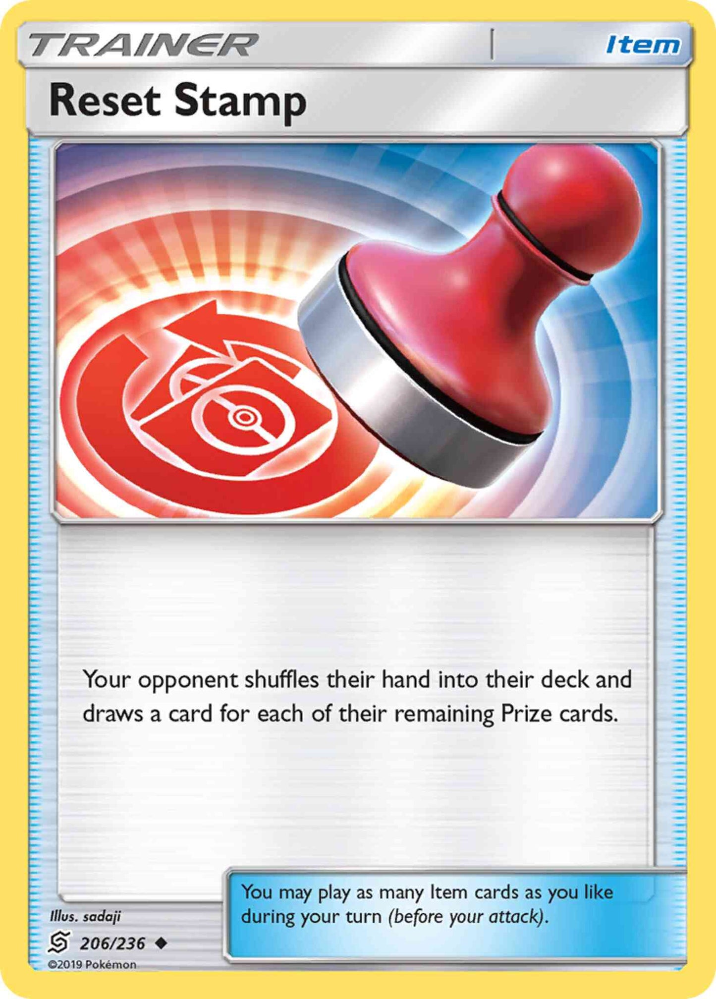 Reset Stamp - 206/236 - Uncommon [sm11-206] [Non-Holo]