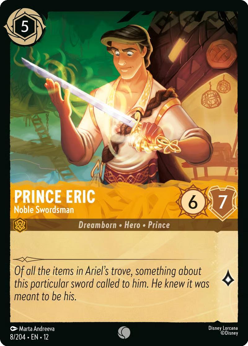 Prince Eric - Noble Swordsman - 8/204 [Wilds Unknown] [Non-Foil]