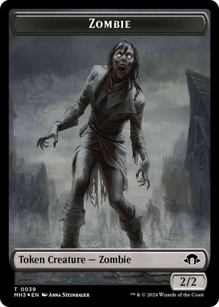 Elephant Token (18) // Zombie Token (39) [Modern Horizons 3: Commander: Tokens] [Non-Foil/Ripple Foil]