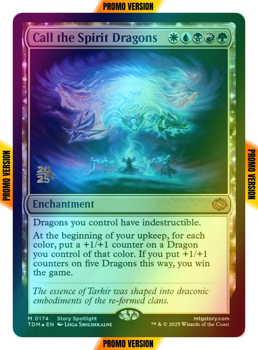 Call the Spirit Dragons [174s] [Prerelease] [Tarkir: Dragonstorm: Promos] [Foil]