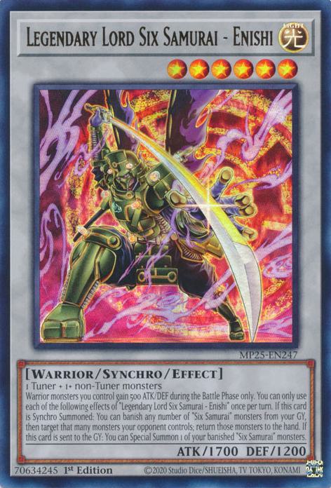 Legendary Lord Six Samurai - Enishi - MP25-EN247 - Ultra Rare - 1st Edition
