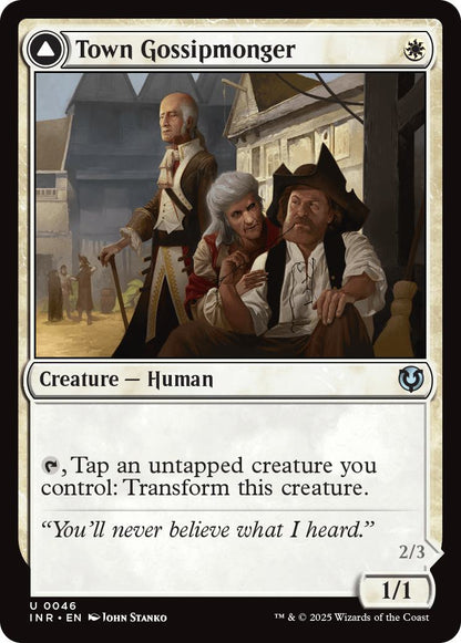 Town Gossipmonger // Incited Rabble [46] [Innistrad Remastered] [Foil]