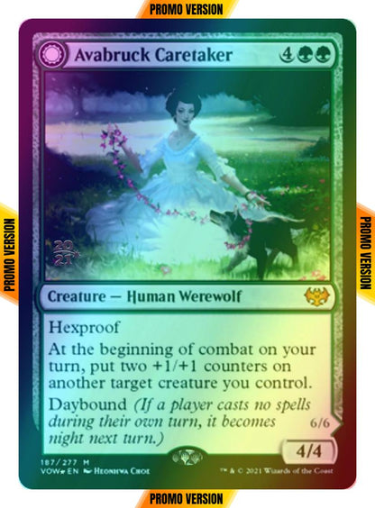 Avabruck Caretaker // Hollowhenge Huntmaster [Prerelease] [187s] [Innistrad: Crimson Vow: Promos] [Foil]
