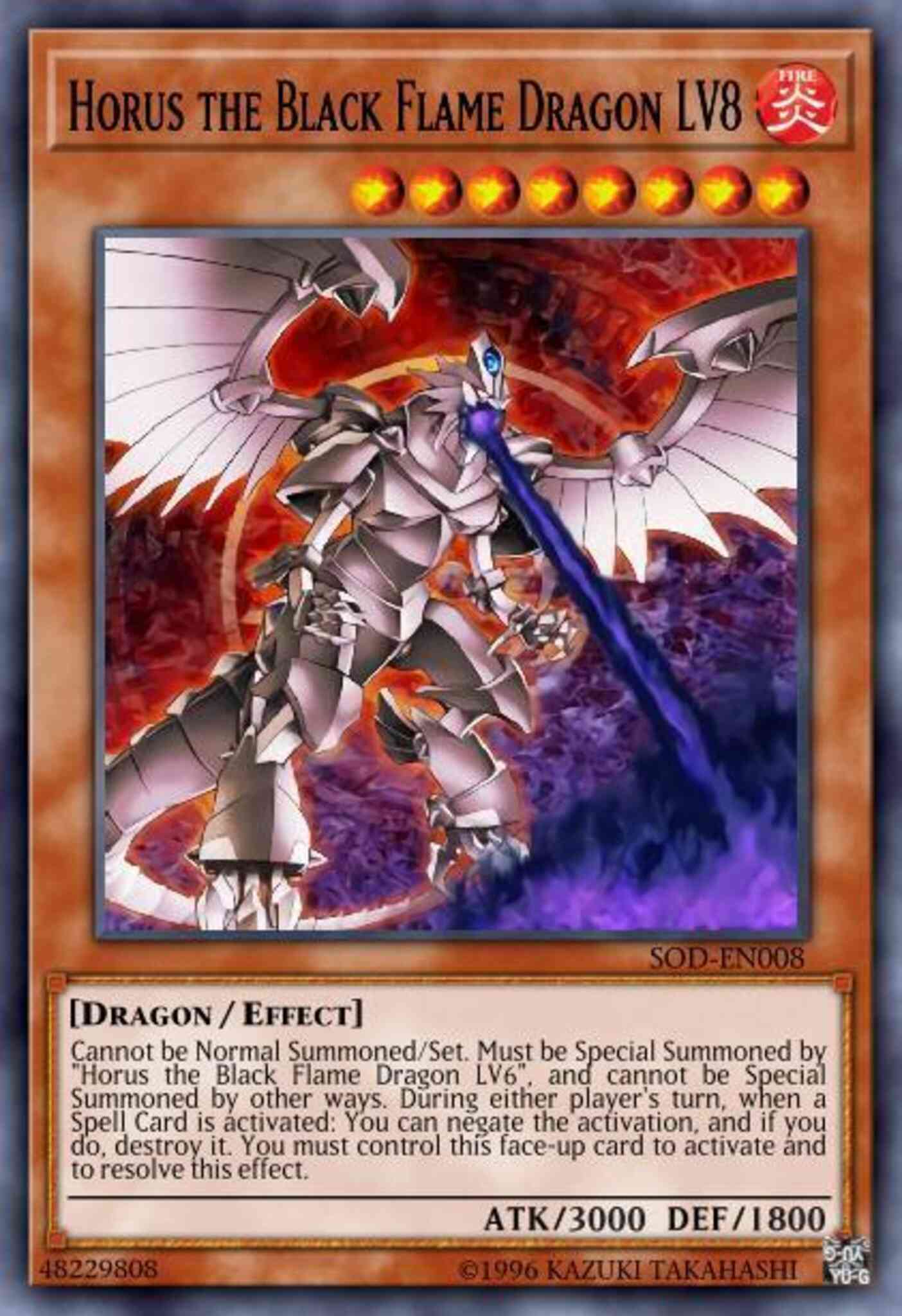 Horus the Black Flame Dragon LV8 (Red) - DL17-EN002 - Rare - Unlimited