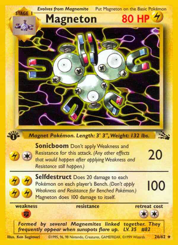 Magneton - 26/62 - Rare - 1st Edition [base3-26] [Non-Holo]
