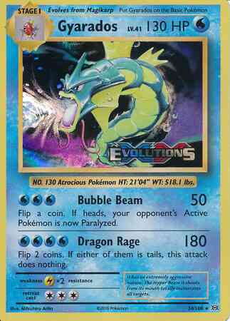 Gyarados - 34/108 - XY Evolutions Prerelease Promo [Holo]