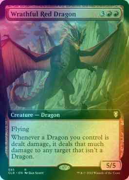 Wrathful Red Dragon [585] [Extended Art] [Commander Legends: Battle for Baldur's Gate] [Foil]