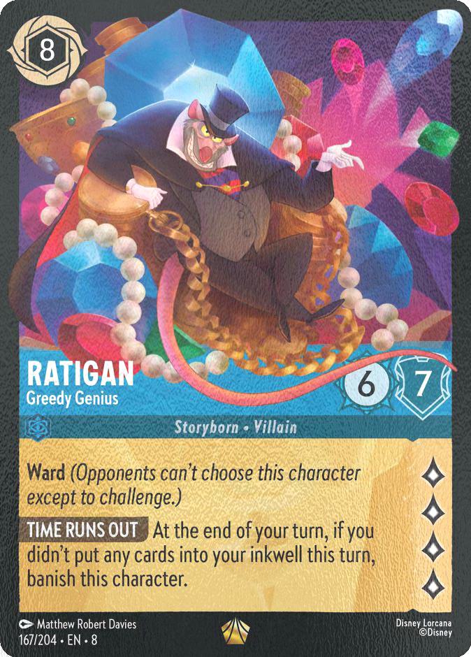 Ratigan - Greedy Genius - 167/204 [Reign of Jafar] [Cold Foil]