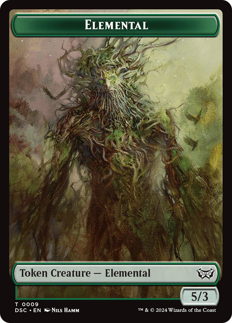 Bird Token (05) // Elemental Token (09) [Duskmourn: House of Horror: Commander: Tokens] [Non-Foil]