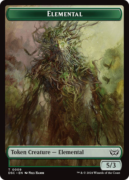 Bird Token (05) // Elemental Token (09) [Duskmourn: House of Horror: Commander: Tokens] [Non-Foil]