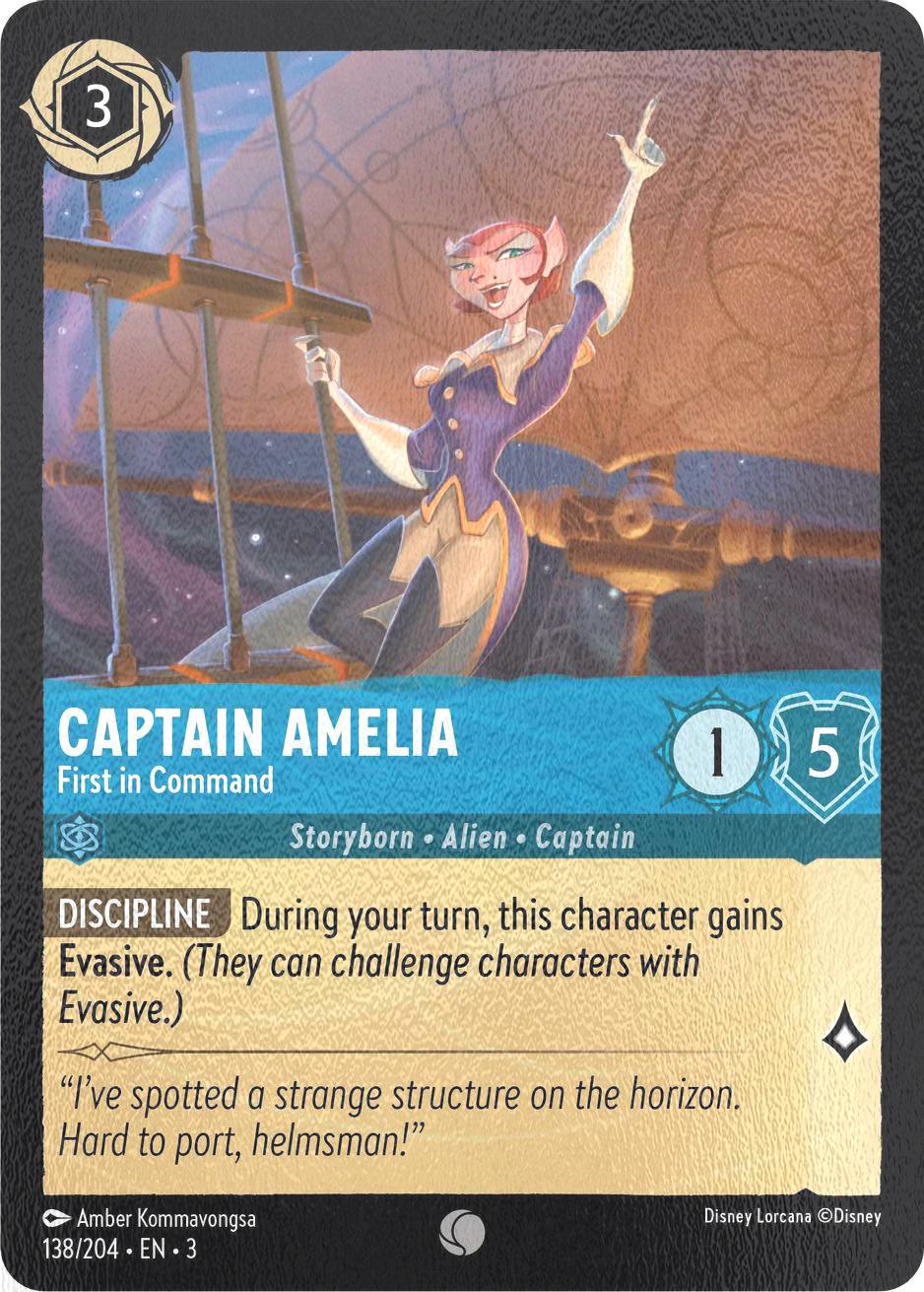 Captain Amelia - First in Command - 138/204 [Into the Inklands] [Cold Foil]