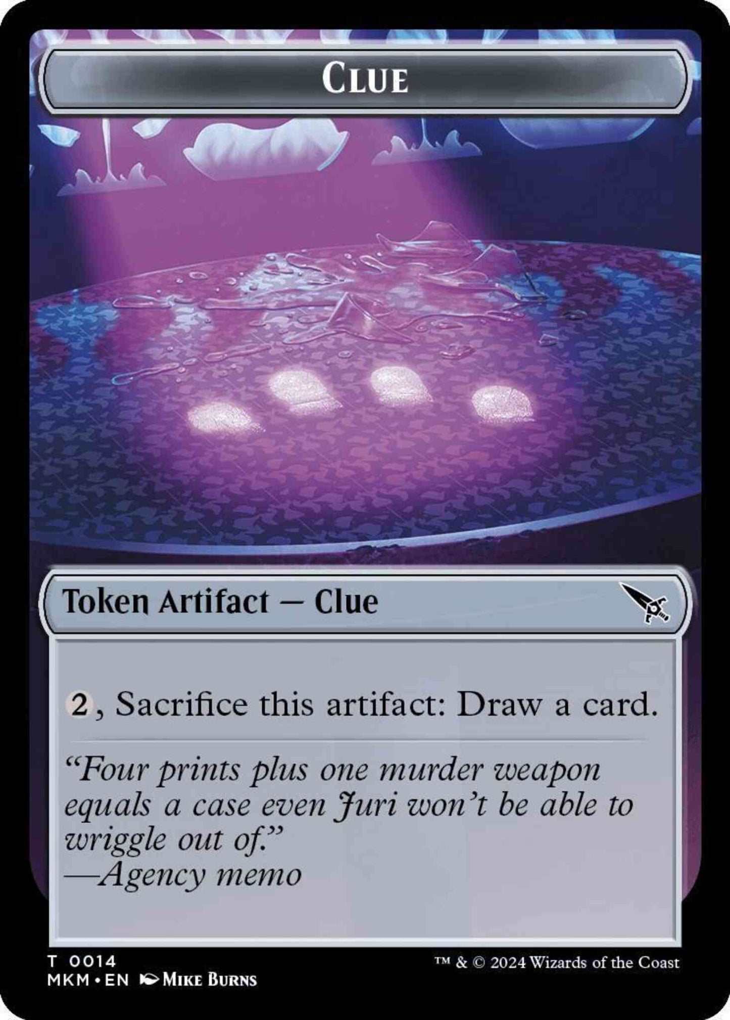 Clue Token [14] [Murders at Karlov Manor: Tokens] [Non-Foil]