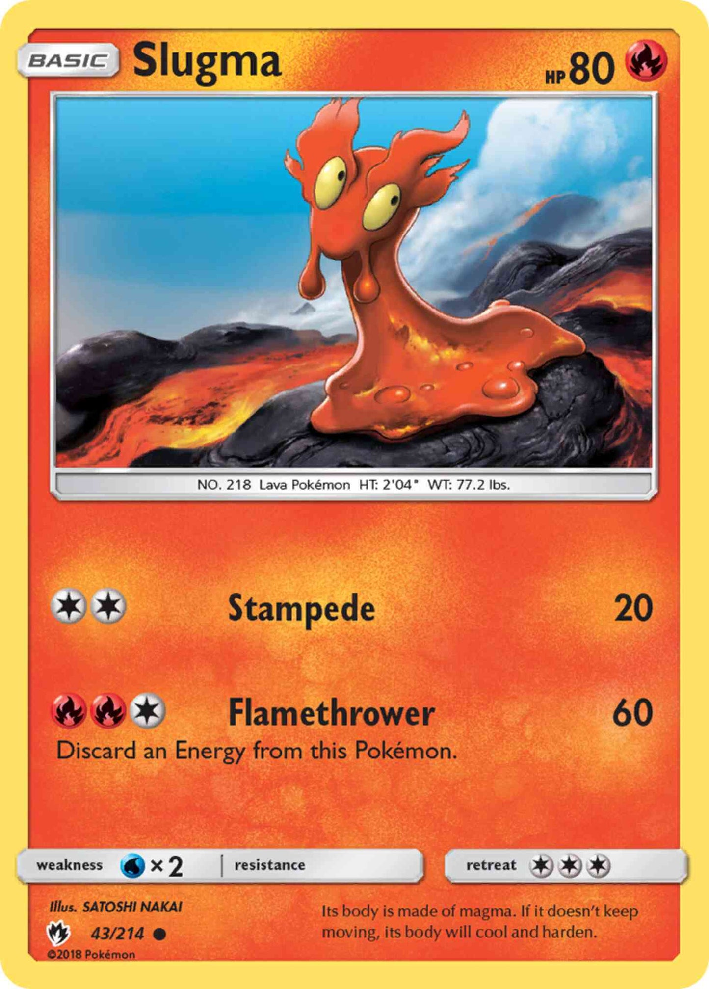 Slugma - 43/214 - Common [sm8-43] [Reverse Holo]