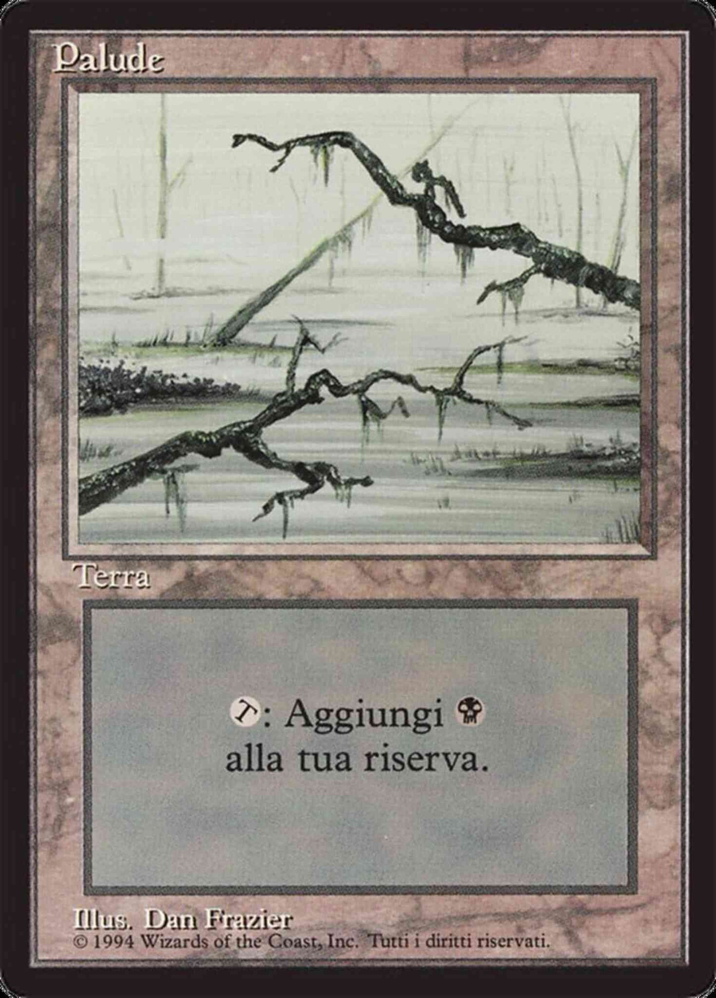 Swamp - Italian [Bottom Branch From Left] [300] [Foreign Black Border: Italian] [Non-Foil]