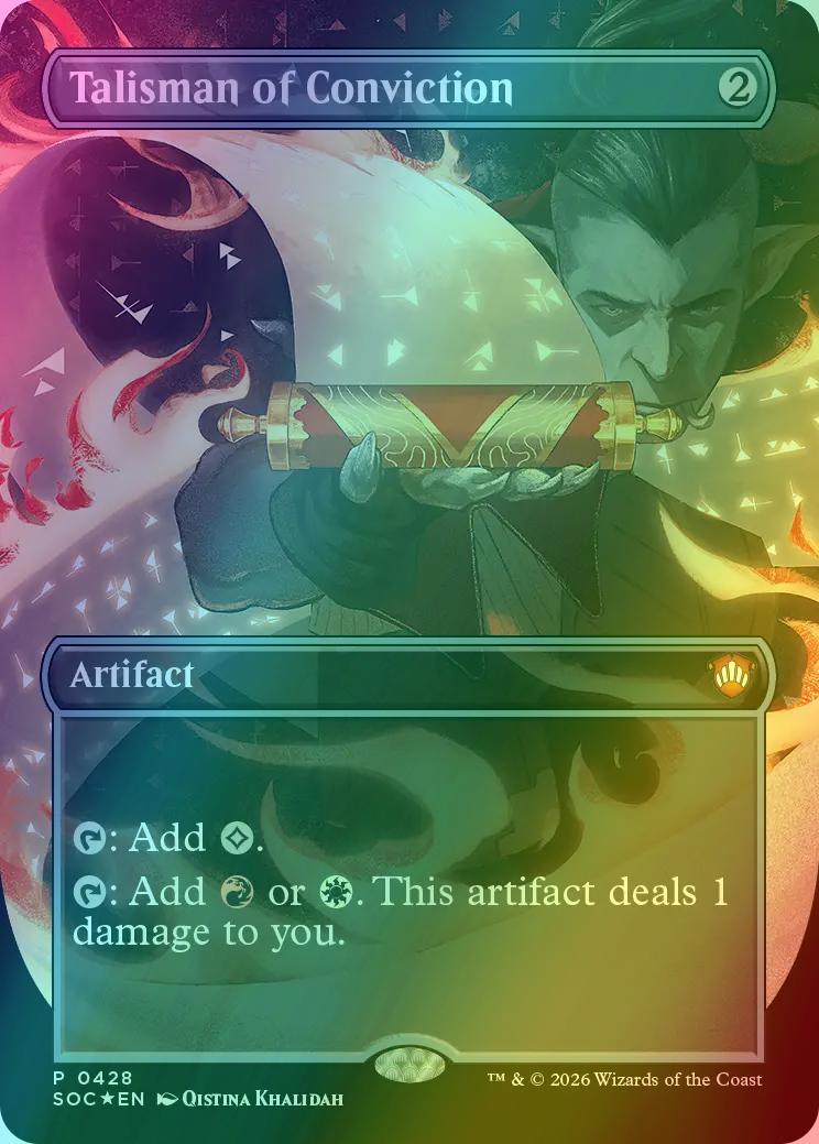 Talisman of Conviction [428] [Borderless] [Codex Bundle] [Secrets of Strixhaven: Commander] [Foil]
