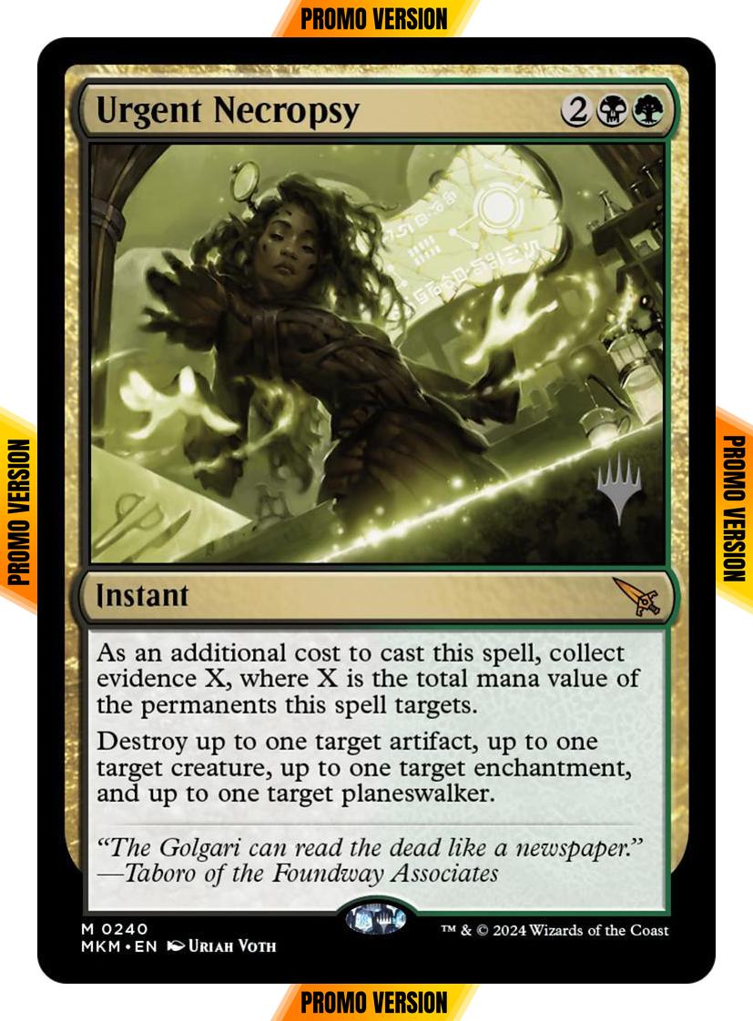 Urgent Necropsy [240p] [Promo Pack] [Murders at Karlov Manor: Promos] [Non-Foil]