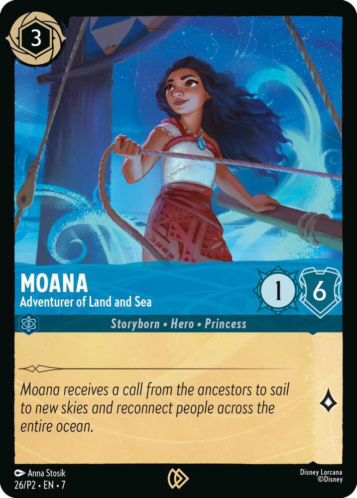 Moana - Adventurer of Land and Sea - 26/P2 [Disney Lorcana Promo Cards] [Cold Foil]