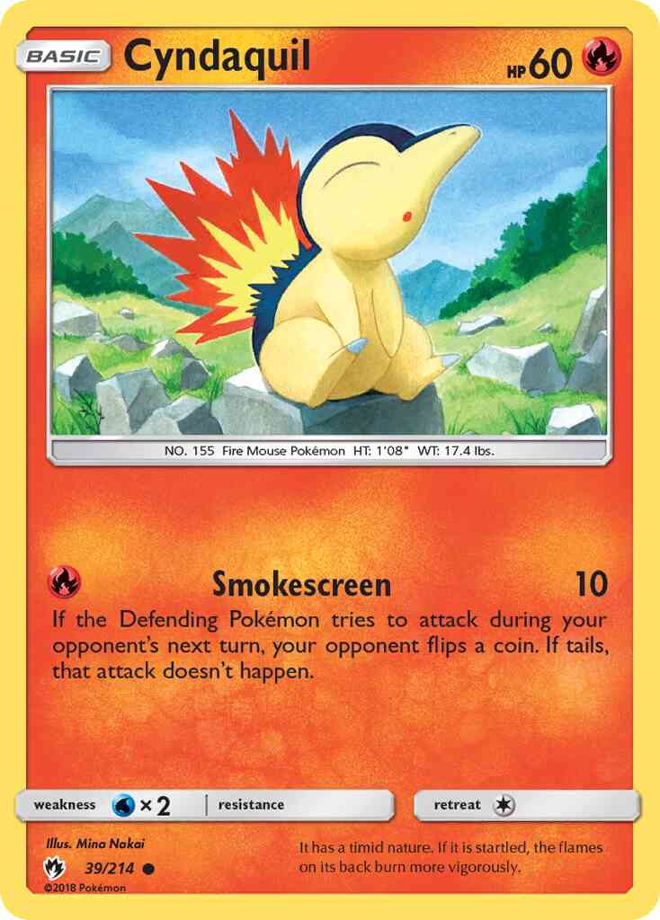 Cyndaquil - 39/214 - Common [sm8-39] [Reverse Holo]