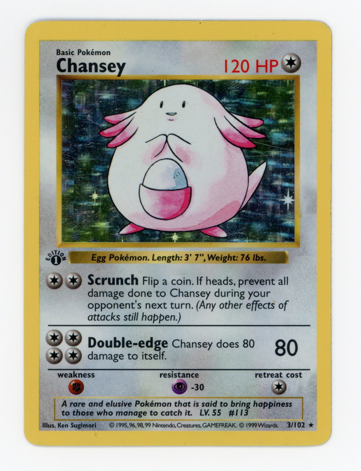 Chansey — Rare|1st Edition|Holo — ID 17982