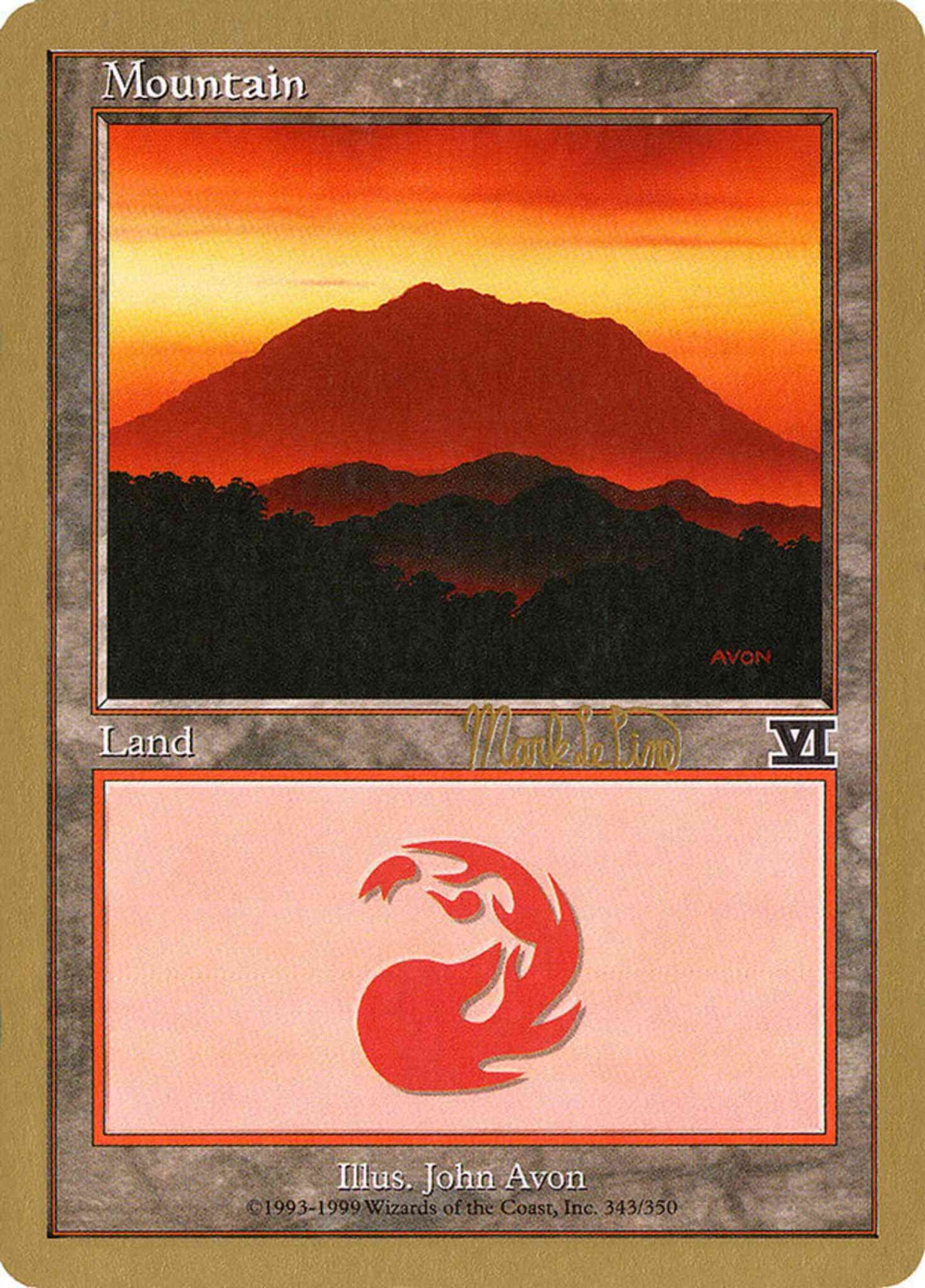 Mountain [mlp346a] [Mark Le Pine] [343] [World Championship Decks 1999] [Non-Foil]