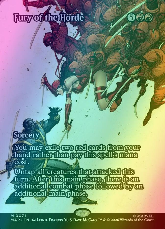 Fury of the Horde [71] [Borderless] [Source Material] [Marvel Universe] [Foil]