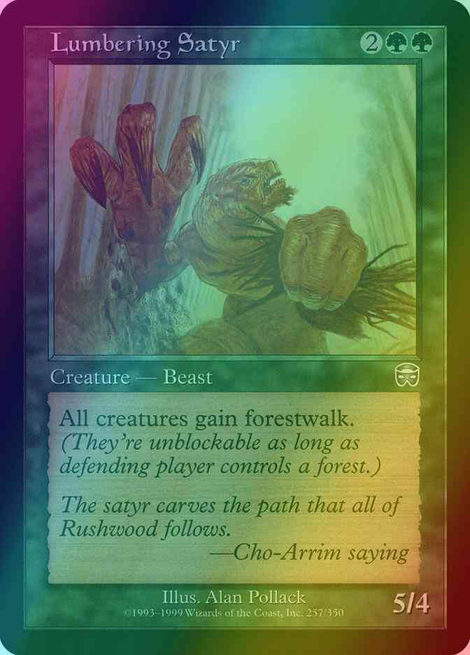 Lumbering Satyr [257] [Mercadian Masques] [Foil]