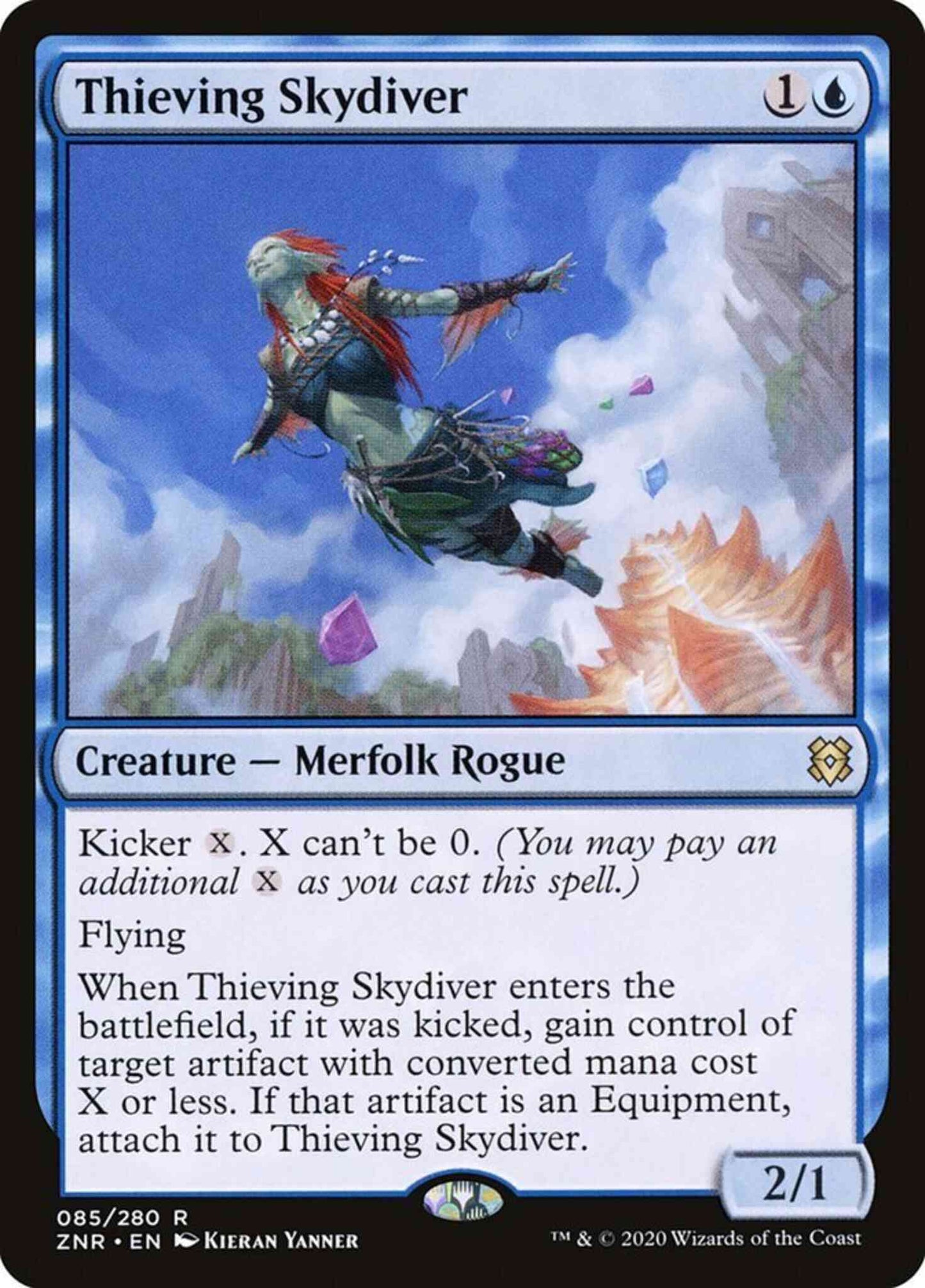 Thieving Skydiver [85] [Zendikar Rising] [Non-Foil]