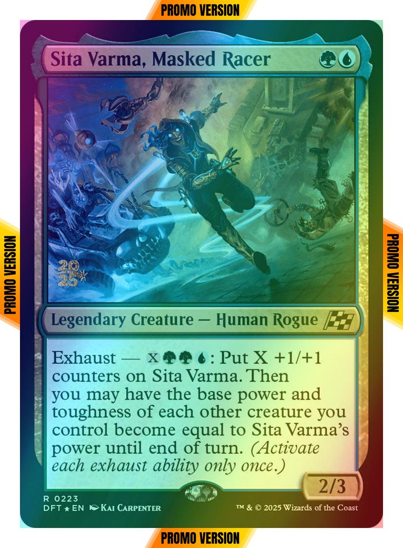Sita Varma, Masked Racer [223s] [Prerelease] [Aetherdrift: Promos] [Foil]