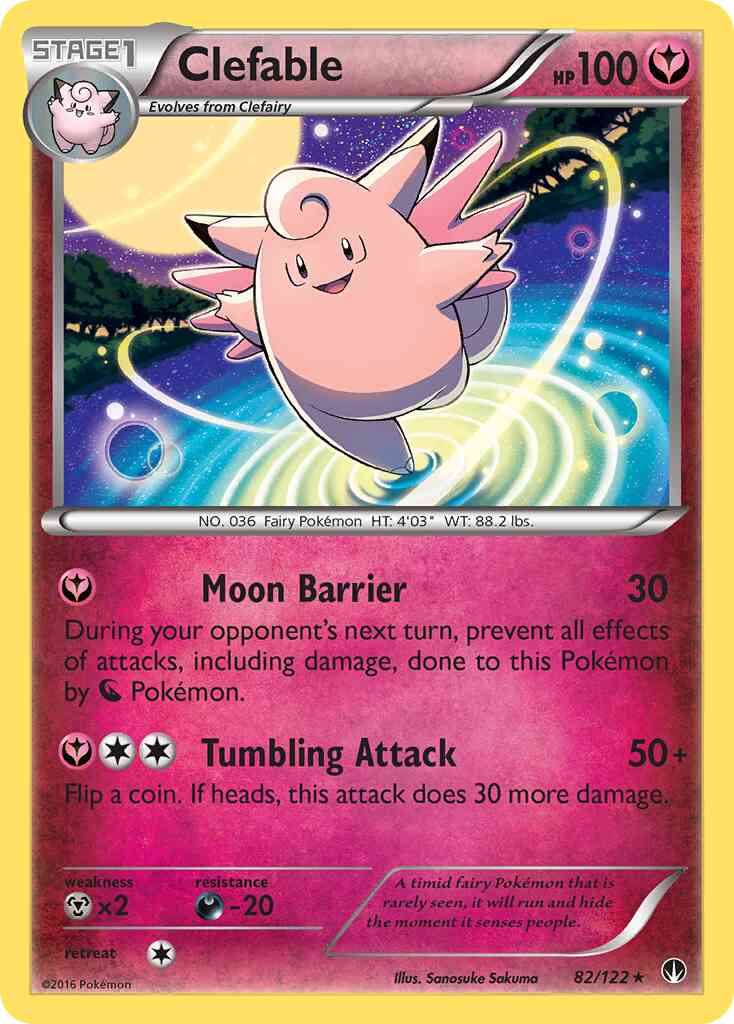 Clefable - 82/122 - Rare [xy9-82] [Non-Holo]