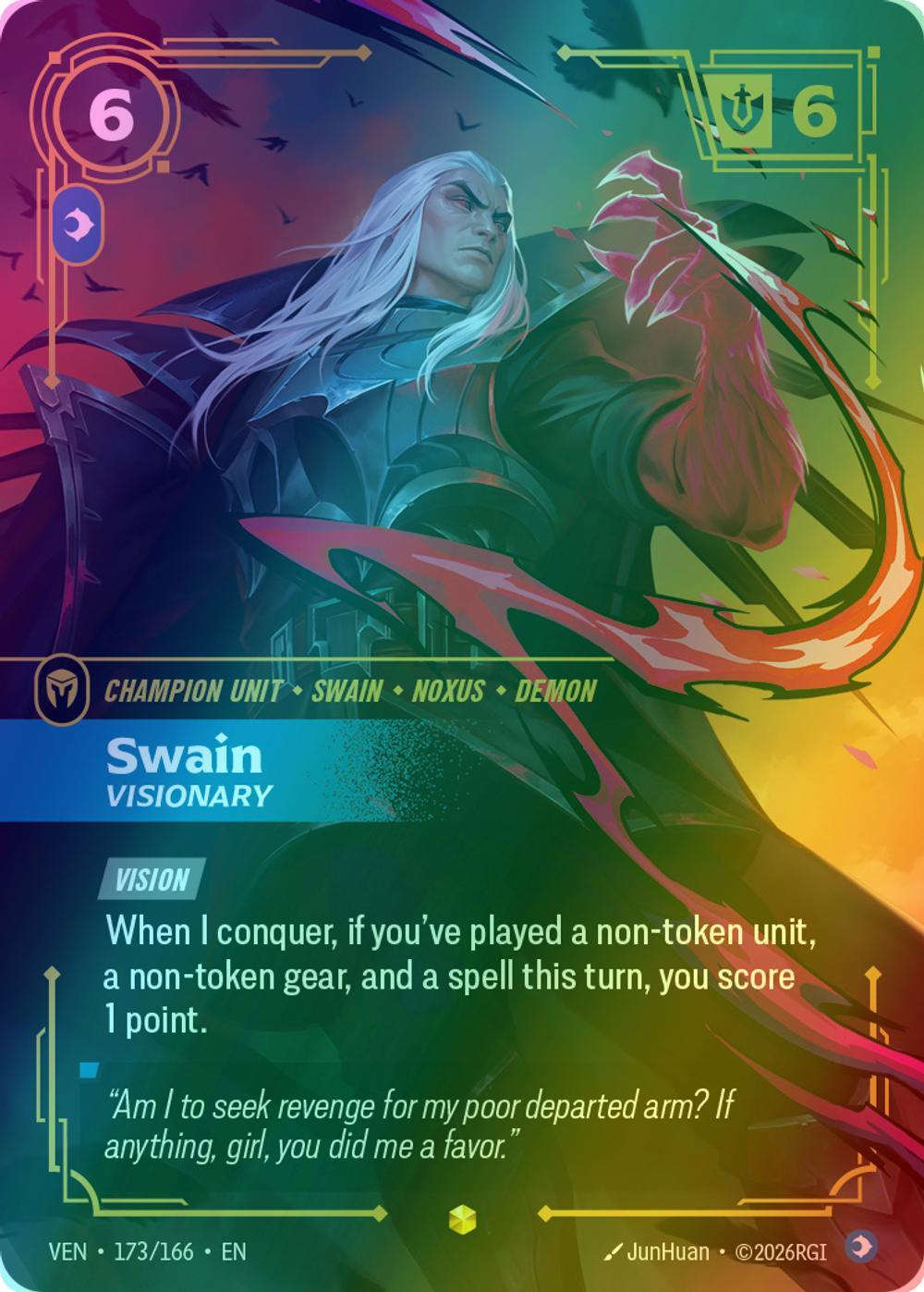 Swain, Visionary (Overnumbered) - 173/166 [Vendetta] [Foil]