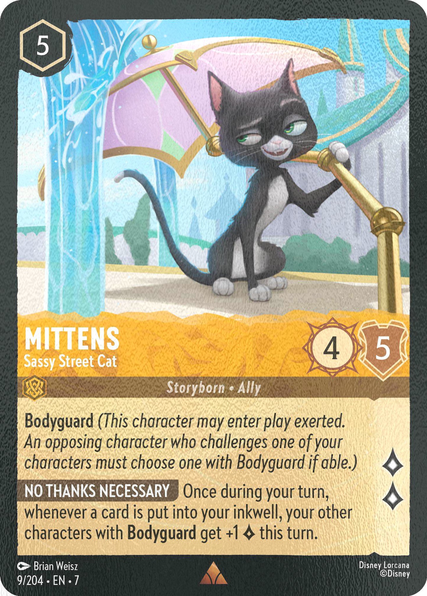 Mittens - Sassy Street Cat - 9/204 [Archazia's Island] [Cold Foil]