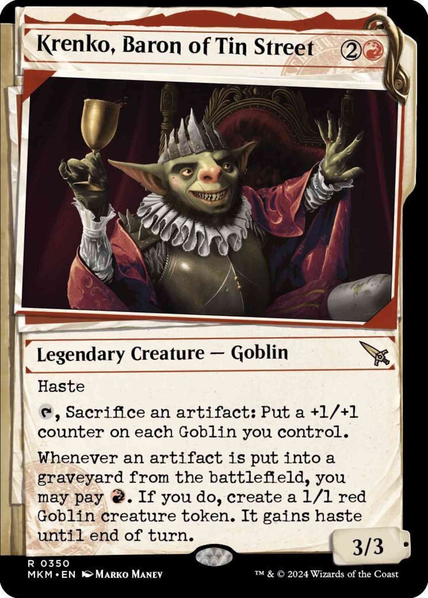 Krenko, Baron of Tin Street [350] [Dossier Showcase] [Murders at Karlov Manor] [Non-Foil]