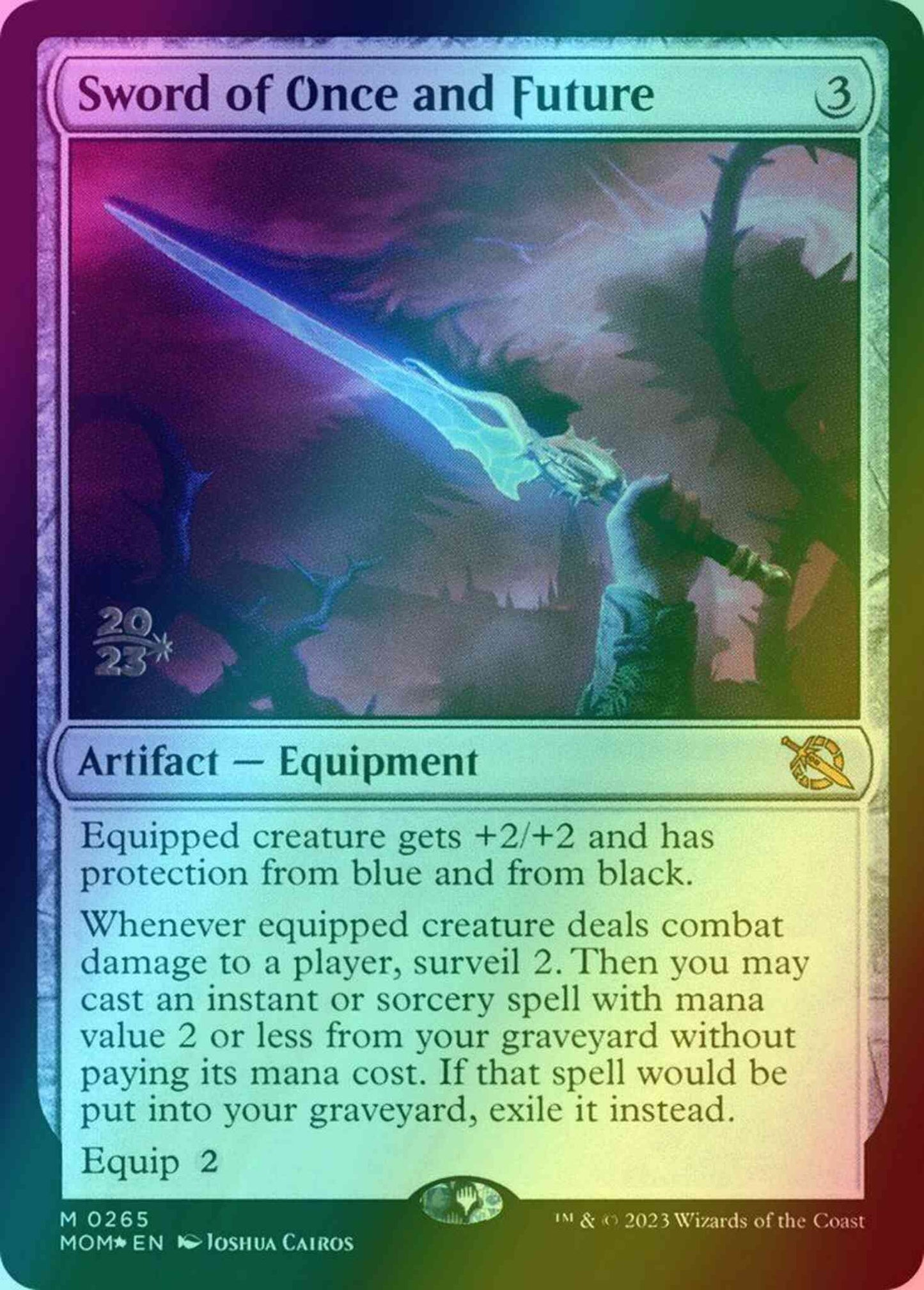 Sword of Once and Future [265s] [Prerelease] [March of the Machine: Promos] [Foil]