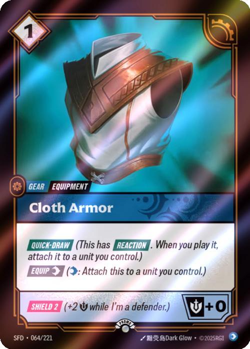 Cloth Armor - 064/221 [Riftbound Organized Play Promotional Cards] [Foil]