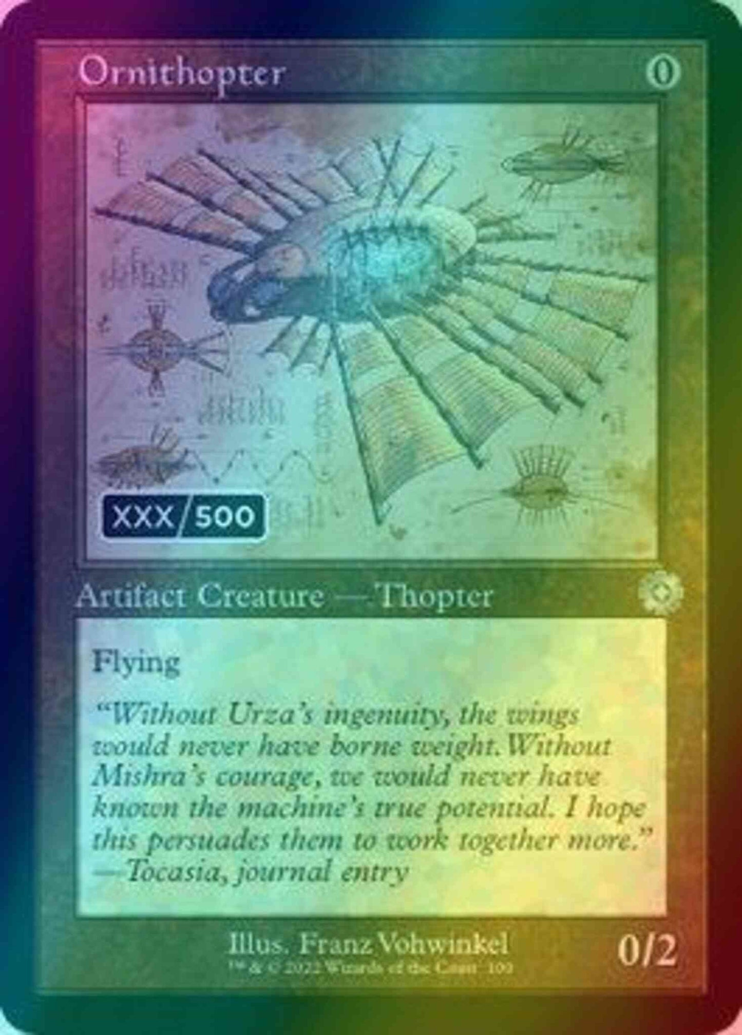 Ornithopter - Serial Numbered [100z] [Retro Frame] [Schematic] [The Brothers' War Retro Artifacts] [Foil]