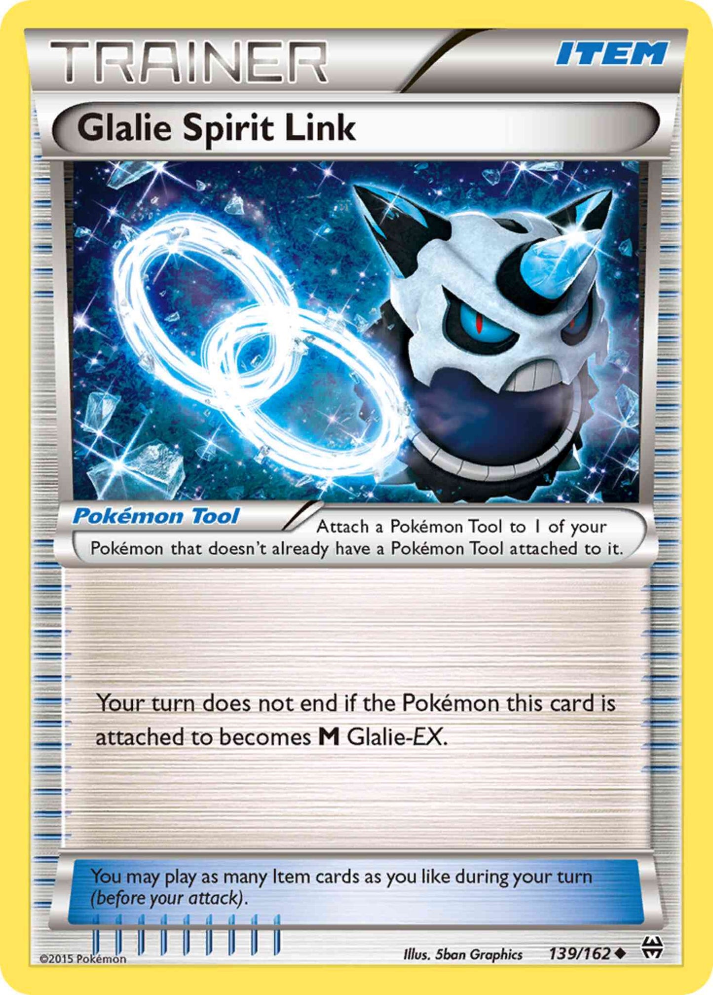 Glalie Spirit Link - 139/162 - Uncommon [xy8-139] [Reverse Holo]