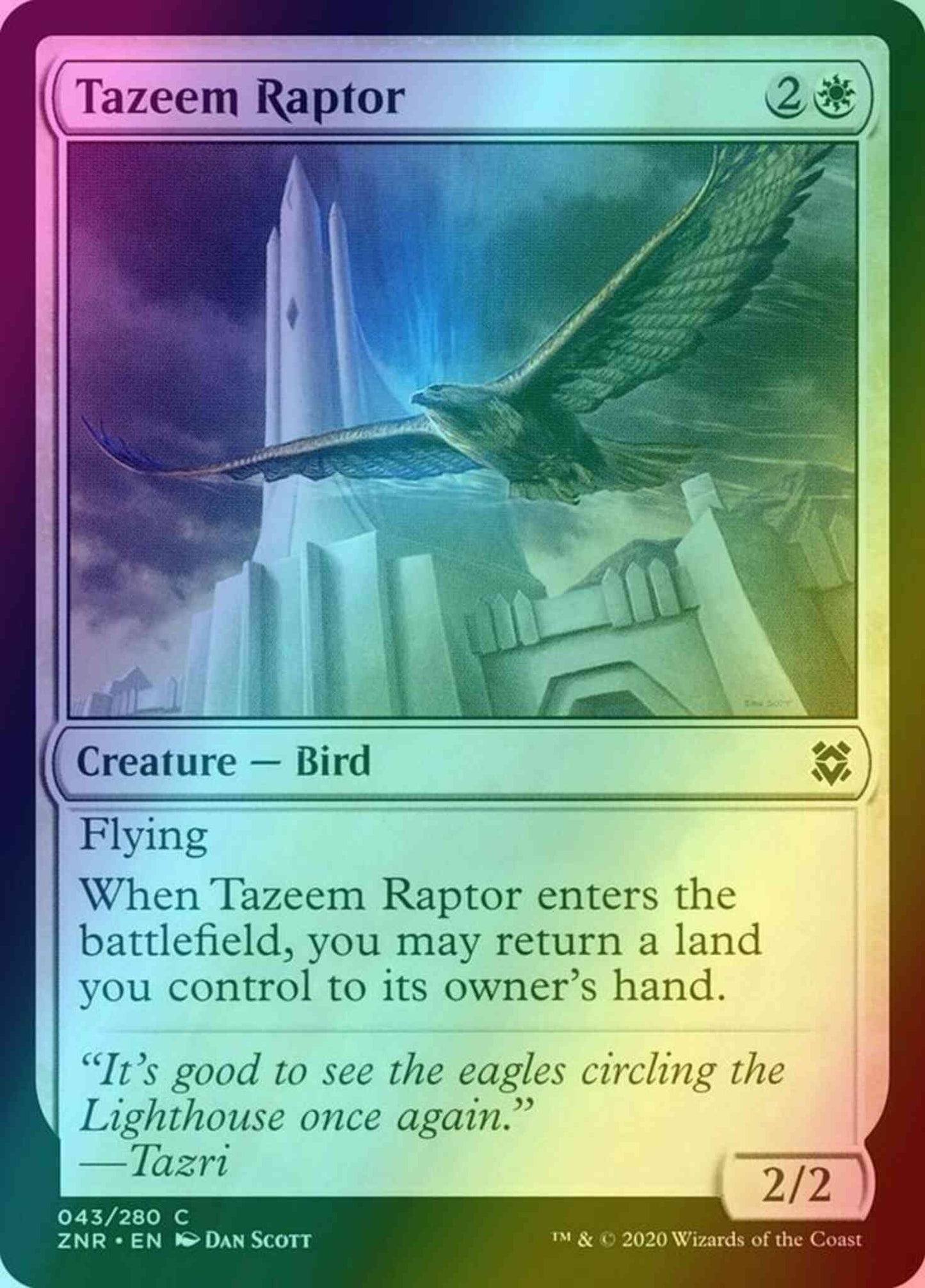 Tazeem Raptor [43] [Zendikar Rising] [Foil]