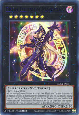 Ebon Illusion Magician - Blue - LDS3-EN091 - Ultra Rare - 1st Edition