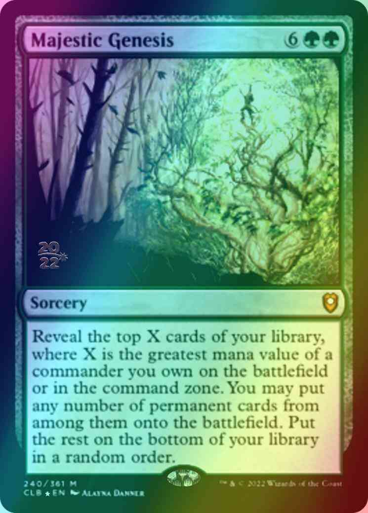 Majestic Genesis [240s] [Prerelease] [Commander Legends: Battle for Baldur's Gate: Promos] [Foil]