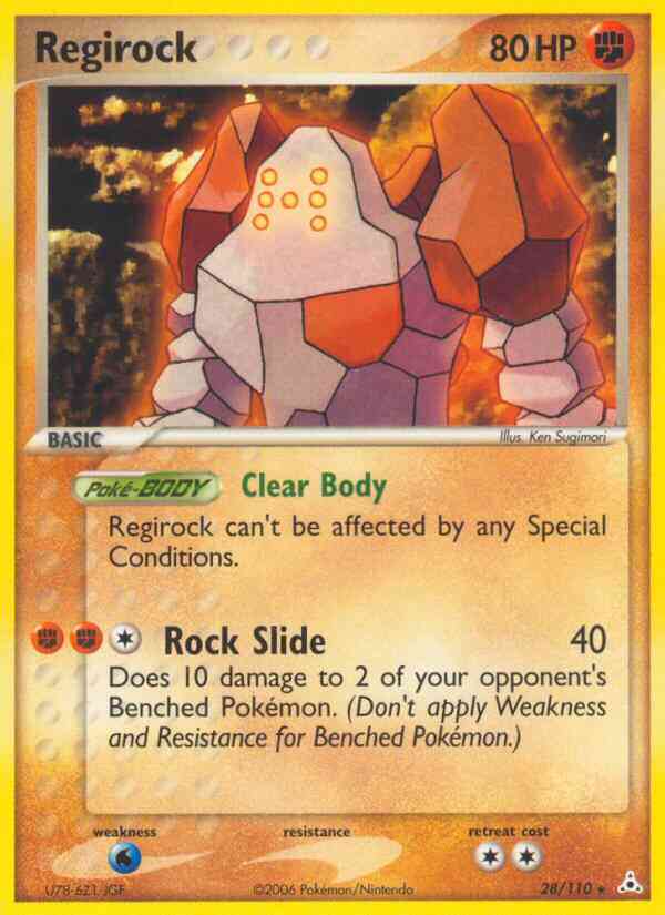 Regirock - 28/110 - Rare [ex13-28] [Reverse Holo]