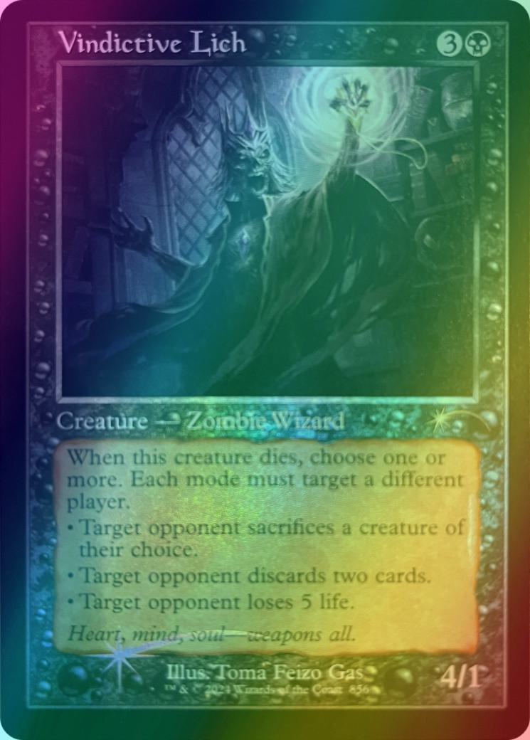 Vindictive Lich [0856] [Retro Frame] [Toma Feizo Gas] [Secret Lair Drop] [Foil]