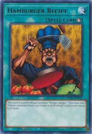 Hamburger Recipe - WISU-EN042 - Rare - 1st Edition